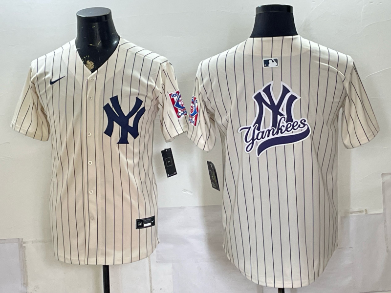 Men 2026 New York Yankees blank white Nike MLB Jersey 080502->new york yankees->MLB Jersey
